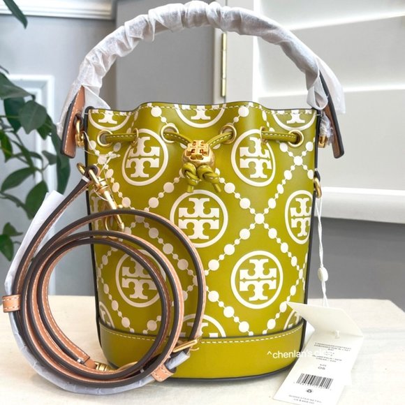 🔥NeW! Tory Burch T Monogram Embossed Contrast Mini Bucket Bag - Picture 6 of 17